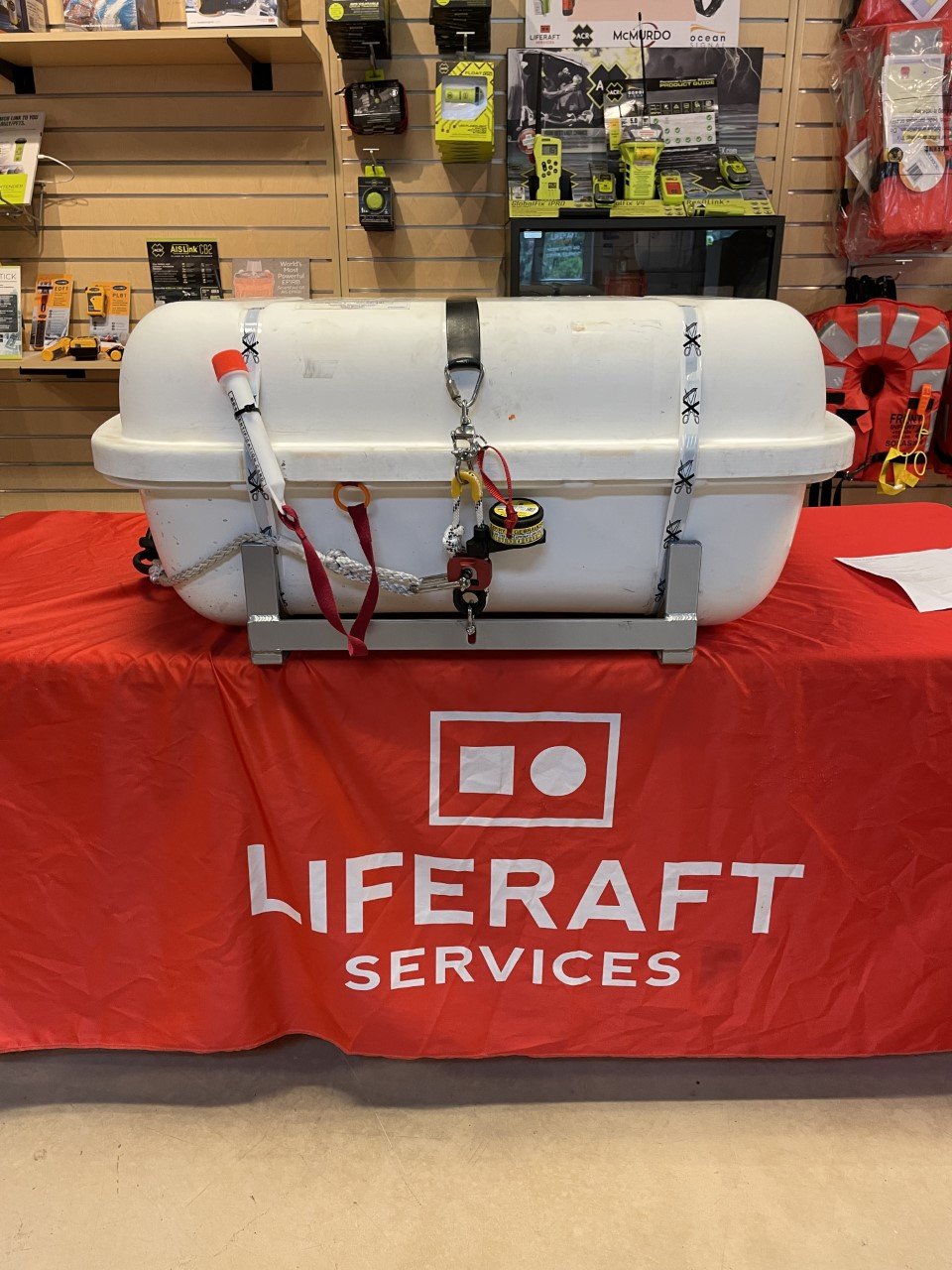 **Pre-Owned** Crewsaver USCG/SOLAS Approved Commercial Liferaft 6-Person Low Profile Container SOLAS 'A' **Pre-Owned**